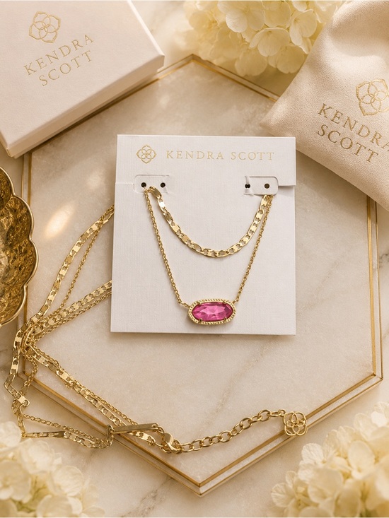 Kendra Scott Jewelry - Kendra Scott Elisa Gold Pendant Necklace in Azalea Illusion